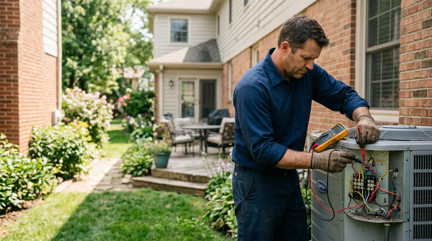 HVAC technician working near Weaver, AL
